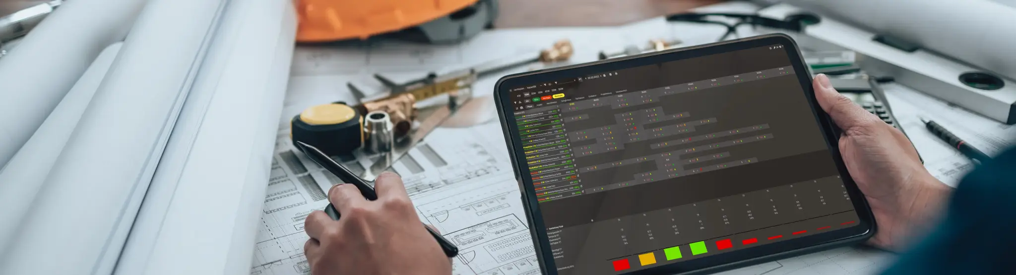 Vanillaplan software on a tablet